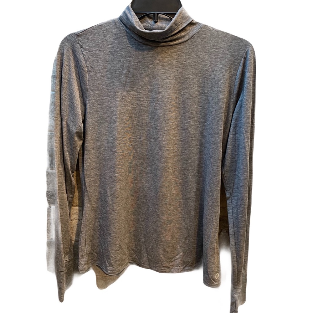 ❤️ GAPFIT GAP FIT GREY TURTLENECK BREATHE TOP SIZE MEDIUM